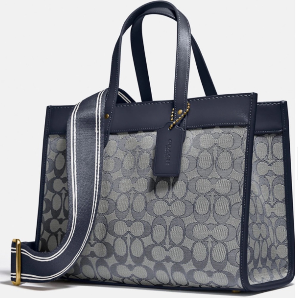 Coach Signature Jacquard Field Tote 30 - Picture 3 of 12